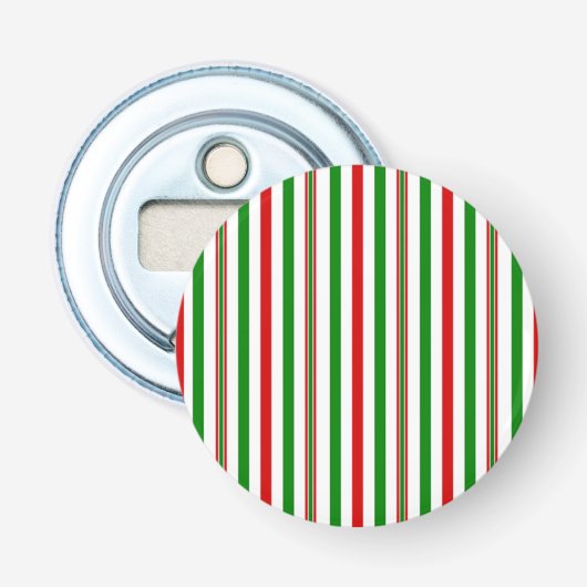 Kerst decoratieve strepen button flesopener (Voorkant)