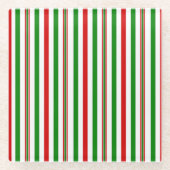 Kerst decoratieve strepen glazen onderzetter (Voorkant)