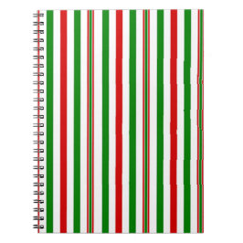 Kerst decoratieve strepen notitieboek