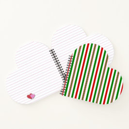 Kerst decoratieve strepen notitieboek