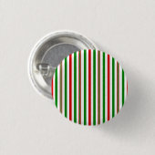 Kerst decoratieve strepen ronde button 3,2 cm (Voorkant /achterkant)