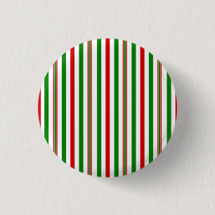 Kerst decoratieve strepen ronde button 3,2 cm