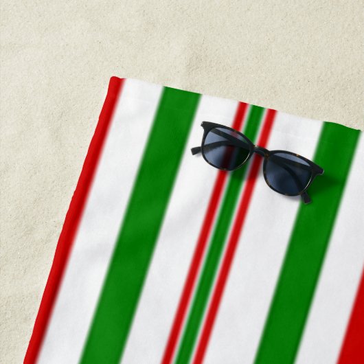 Kerst decoratieve strepen strandlaken (In situ)