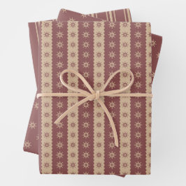 Kerst Decoratieve Stripes Wrapping Papieren Set Inpakpapier Vel