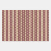 Kerst Decoratieve Stripes Wrapping Papieren Set Inpakpapier Vel (Voorkant)