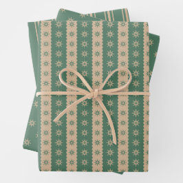Kerst Decoratieve Stripes Wrapping Papieren Set Inpakpapier Vel
