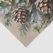 Kerst Decoupage Holly en Pinecones Tissuepapier (Detail)