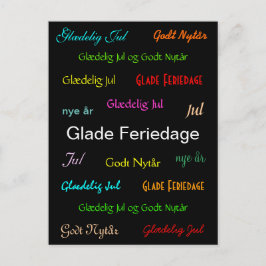 Kerst Deens Glade Feriedage Feestdagenkaart