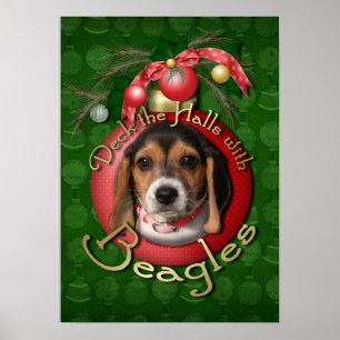 Kerst - Dek de zalen - Beagles Poster