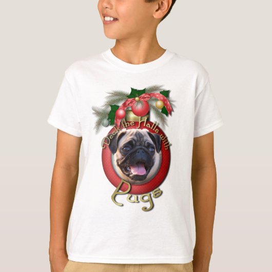 Kerst - Dek de zalen - Pugs T-shirt (Voorkant)
