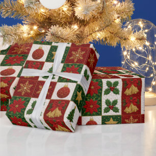 Kerst Dekken Vierkanten Cadeaupapier