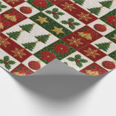 Kerst Dekken Vierkanten Cadeaupapier (Hoek)
