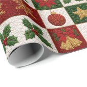 Kerst Dekken Vierkanten Cadeaupapier (Rol Hoek)