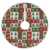 Kerst Dekken Vierkanten Kerstboom Rok (Voorkant)