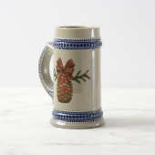 Kerst denneappel bierpul (Voorkant links)
