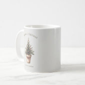 Kerst denneappel boom rustieke feestelijke maatwer koffiemok (Voorkant links)
