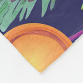 Kerst dennen en ornamenten paarse patroon fleece deken (Hoek)