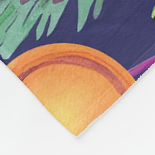 Kerst dennen en ornamenten paarse patroon fleece deken (Hoek)