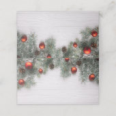 Kerst dennen kegels en Ornamenten | Vakantie Plaatskaartje (Buitenkant ongevouwen)