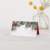 Kerst dennen kegels en Ornamenten | Vakantie Plaatskaartje (Achterkant)