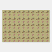 Kerst dennen kegels en takken groene patronen inpakpapier vel (Voorkant 2)