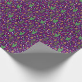 Kerst dennen kegels: feestelijk naadloos cadeaupapier (Hoek)