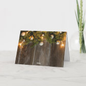 Kerst dennen kegels rustieke groet Boho Feestdagen Kaart (Achterkant)