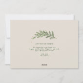 Kerst dennen lijst krans Elegant Een foto Feestdagenkaart (Achterkant)