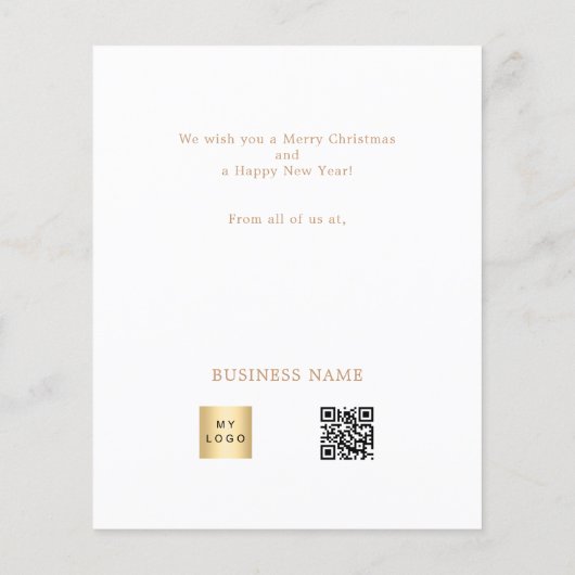 Kerst dennenappel QR zakelijke promotie Flyer (Achterkant)