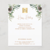 Kerst dennenappel QR zakelijke promotie Flyer (Voorkant)