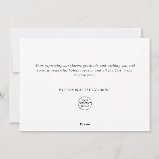 Kerst Dennenappels Landelijk Bedrijfs Groet Feestdagenkaart (Achterkant)