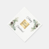 Kerst dennenappels merk kleur bedrijf logo servet (Hoek)