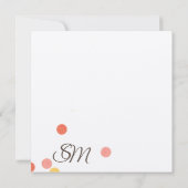 Kerst dennenbomen monogram vilten ecru notitiekaartje (Achterkant)