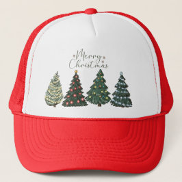 Kerst Dennenboom Feestelijke Feestdag Trucker Pet
