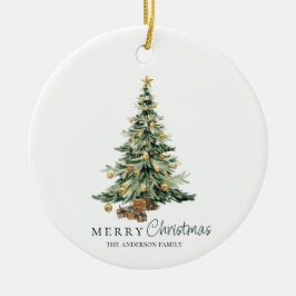 Kerst dennenboom foto familie ornament