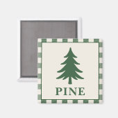 Kerst Dennenboom Magneet Rustiek Groen (Voorkant / Achterkant)