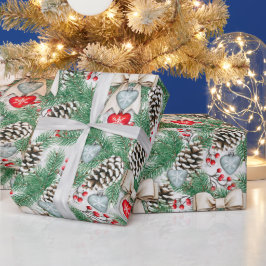 Kerst Dennenboom Ornamenten Strikken Inpakpapier