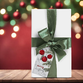 Kerst Dennenboom Ornamenten Vakantie Cadeaulabel