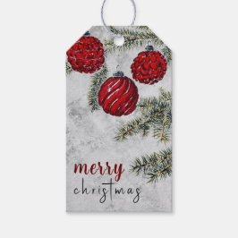 Kerst Dennenboom Ornamenten Vakantie Cadeaulabel