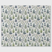 Kerst dennenboom rustiek inpakpapier (Vlak)