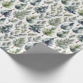 Kerst dennenboom rustiek inpakpapier (Hoek)