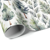 Kerst dennenboom rustiek inpakpapier (Rol Hoek)