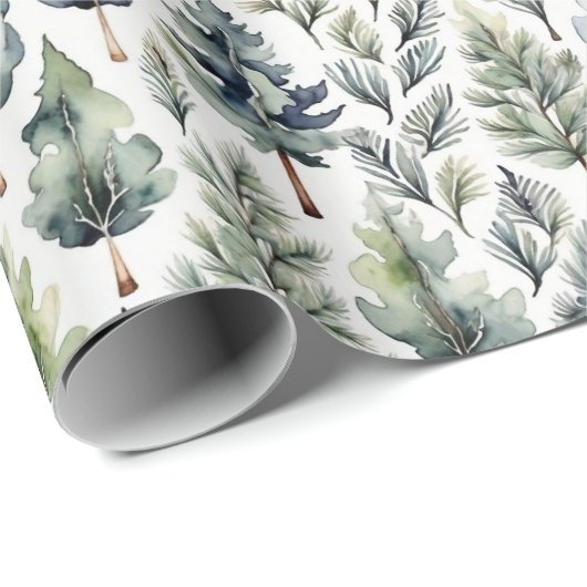 Kerst dennenboom rustiek inpakpapier (Rol Hoek)