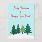 Kerst dennenbos boom vrolijk kerstfeest briefkaart (Voorkant)