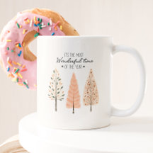 Kerst Dennenhouten Mok – Minimale Hygge Stijl