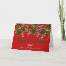 Kerst Dennenkegel Kerstkaart Feestdagen Kaart