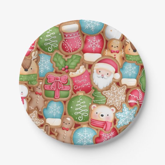 Kerst Dessert Papieren Bordje (Voorkant)