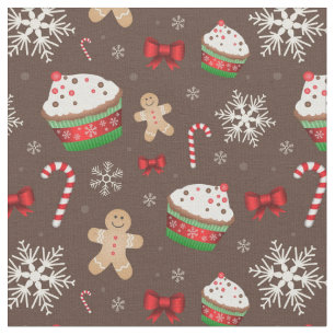 Kerst Dessert Patroon Stof