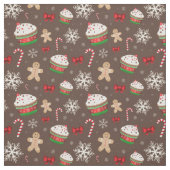 Kerst Dessert Patroon Stof (Swatch)