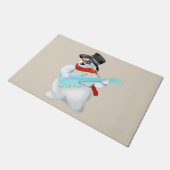 Kerst Deurmat Sneeuwman met Gitaar (Schuin)